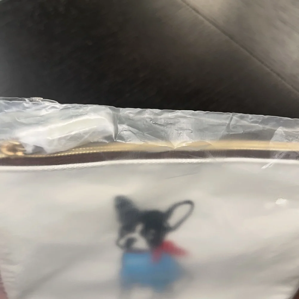 NWT French bulldog zippered cosmetic bag - Picture 3 of 4